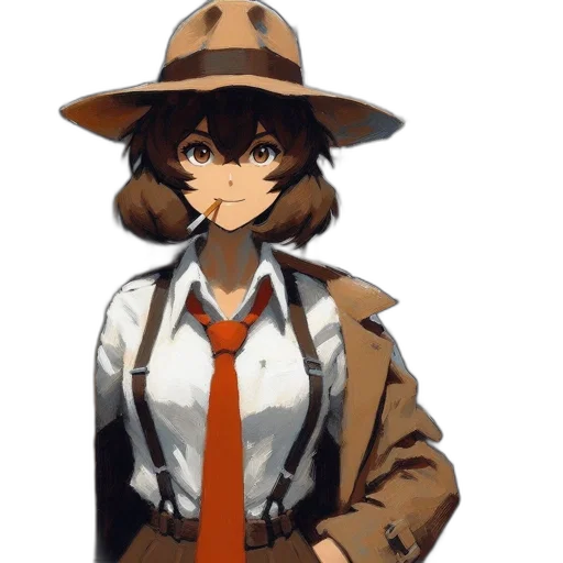 hat, jacket, staff, face transparent PNG cut-out