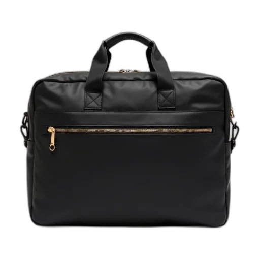black, laptop, bag, front transparent PNG cut-out
