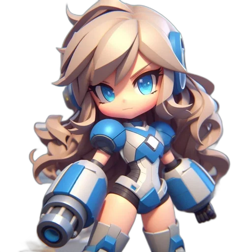 robot, weapon, staff, pixel art transparent PNG cut-out