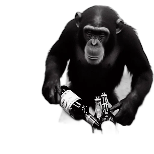 animal, weapon, concept art, chimpanzee transparent PNG cut-out