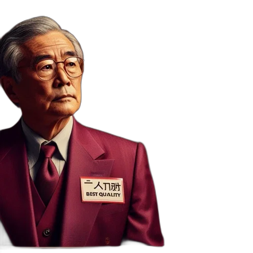 staff, jacket, face, photorealistic transparent PNG cut-out