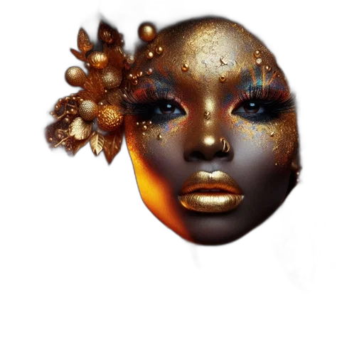 mask, jewelry, crown, face transparent PNG cut-out