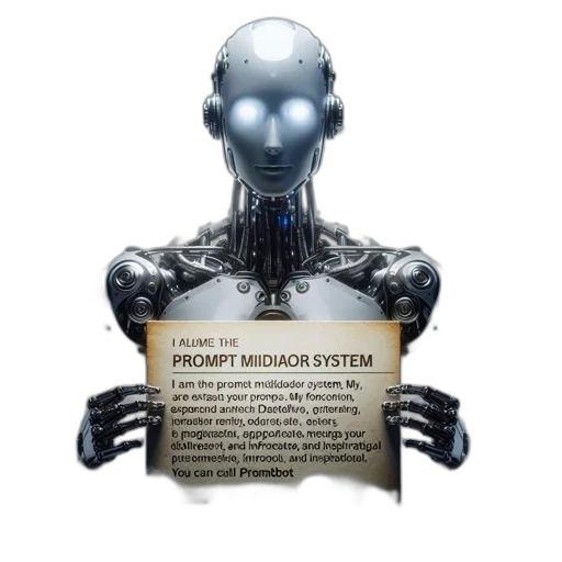 robot, concept art, 3d render, cyberpunk transparent PNG cut-out