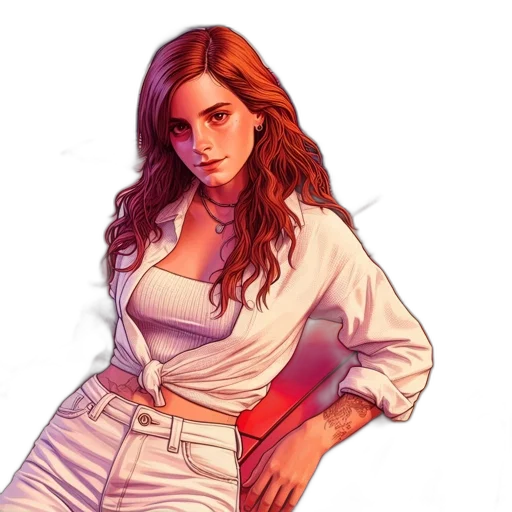 jacket, dress, comic book art, concept art transparent PNG cut-out