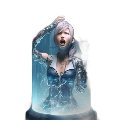 bottle, face, robot, dress transparent PNG cut-out