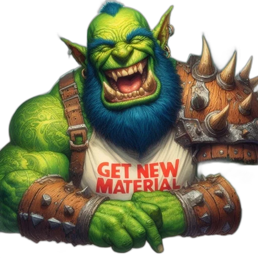 staff, concept art, fantasy art, orc transparent PNG cut-out