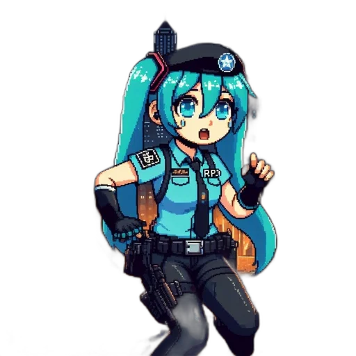 staff, robot, weapon, pixel art transparent PNG cut-out
