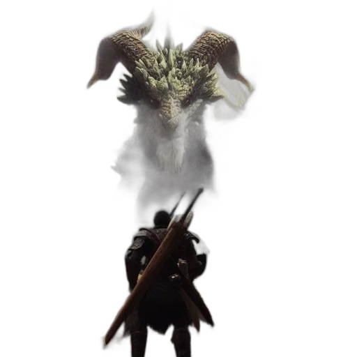 dragon, creature, staff, animal transparent PNG cut-out