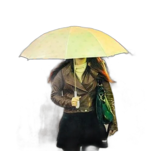 umbrella, jacket, hat, staff transparent PNG cut-out
