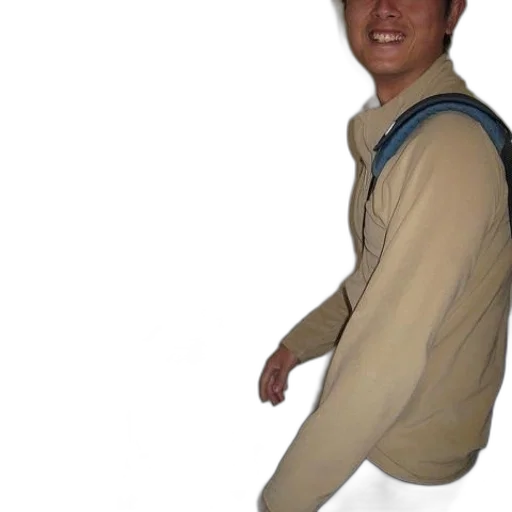 jacket, staff, creature, hat transparent PNG cut-out