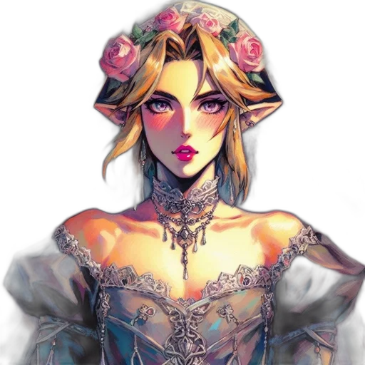 dress, crown, face, jewelry transparent PNG cut-out