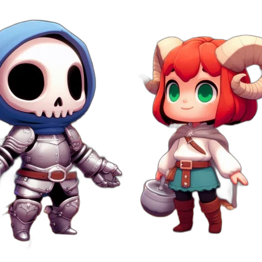 concept art, pixel art, 3d render, fantasy art transparent PNG cut-out
