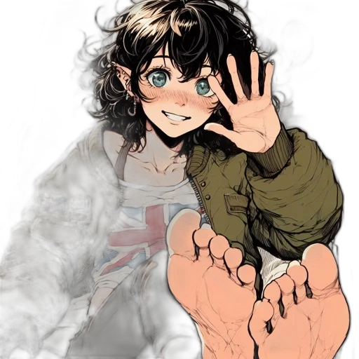 creature, weapon, face, jacket transparent PNG cut-out
