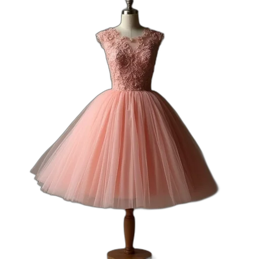 dress, 3d render, pastel, line transparent PNG cut-out