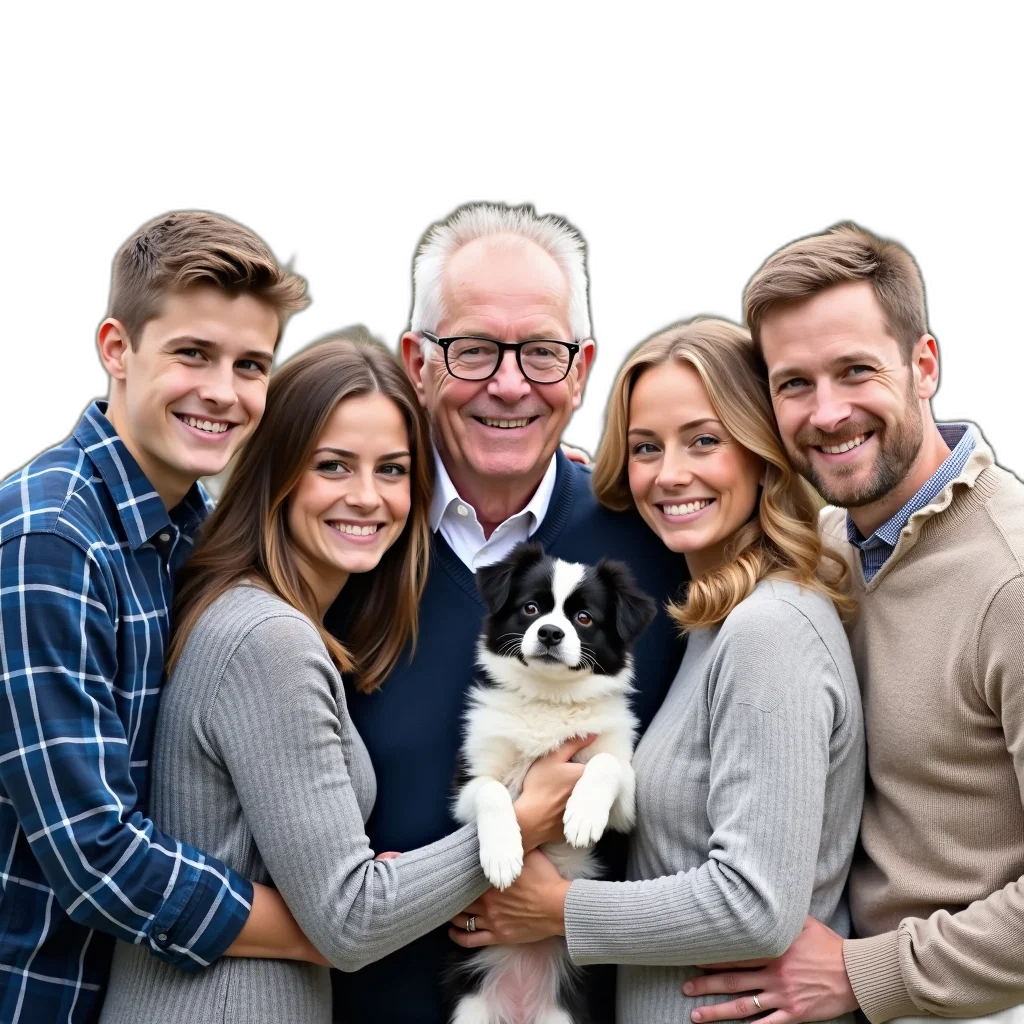 staff, animal, family, five transparent PNG cut-out