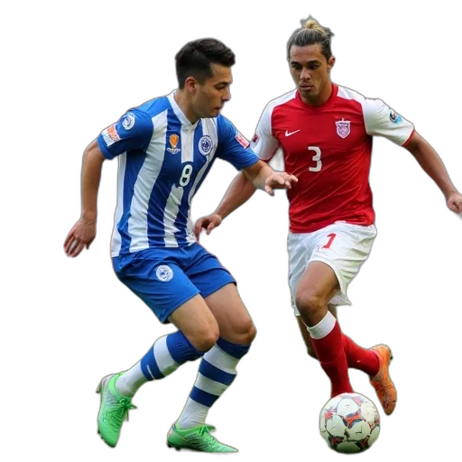 soccer, match, progress, two transparent PNG cut-out