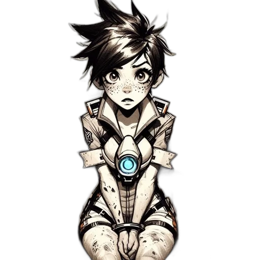 robot, staff, jewelry, dress transparent PNG cut-out