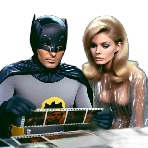 comic book art, two, film, characters transparent PNG cut-out