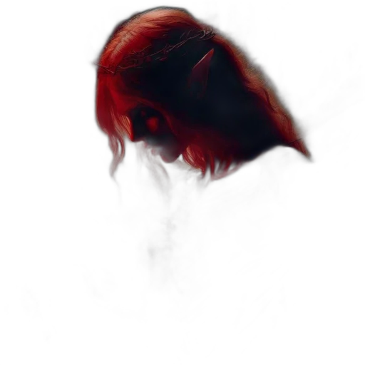 hair, face, mask, creature transparent PNG cut-out