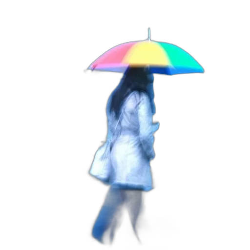 umbrella, hat, dress, staff transparent PNG cut-out