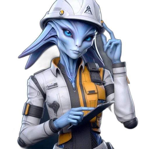 staff, robot, hat, jacket transparent PNG cut-out
