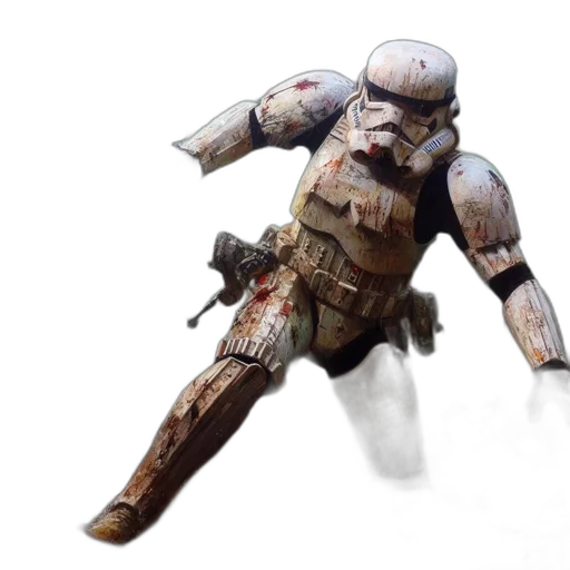 robot, weapon, concept art, 3d render transparent PNG cut-out