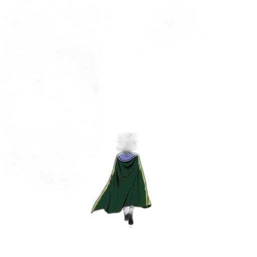 dress, staff, jacket, creature transparent PNG cut-out