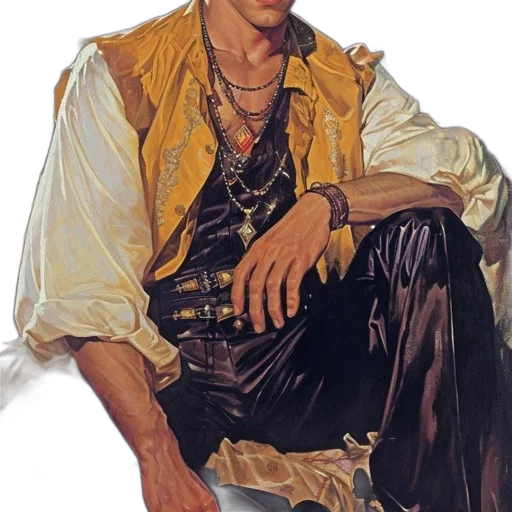 jacket, jewelry, face, staff transparent PNG cut-out