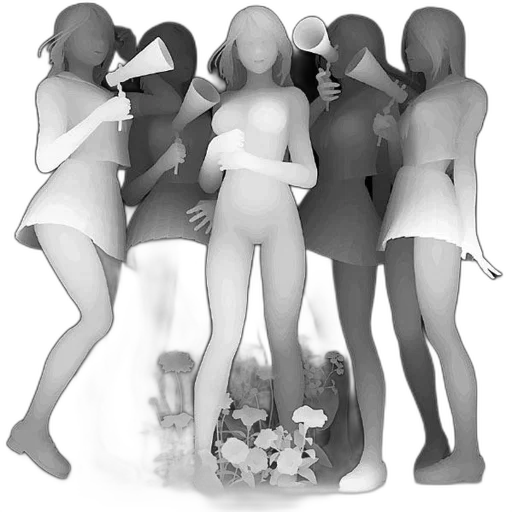 dress, staff, mask, jewelry transparent PNG cut-out