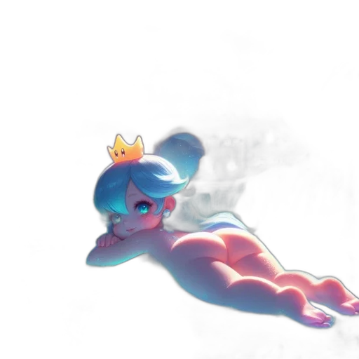 crown, creature, dress, staff transparent PNG cut-out