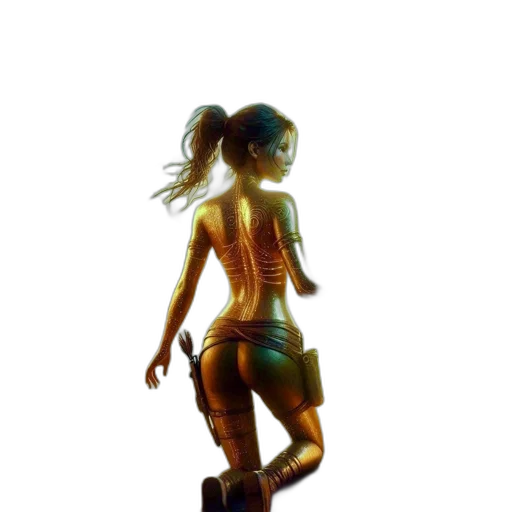 dress, robot, staff, jewelry transparent PNG cut-out