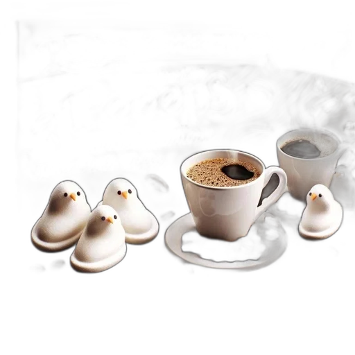 food, 3d render, photorealistic, coffee-flavored transparent PNG cut-out
