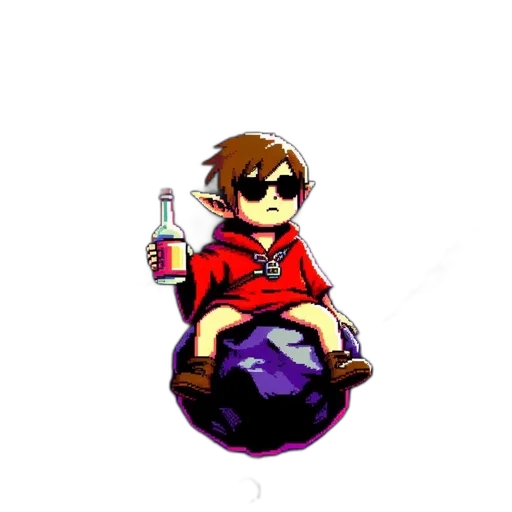 pixel art, cartoon, concept art, fantasy art transparent PNG cut-out