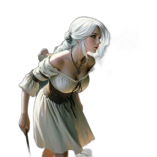 dress, staff, sword, weapon transparent PNG cut-out