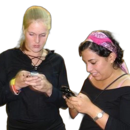 jewelry, staff, two, women transparent PNG cut-out