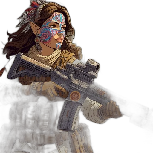 weapon, concept art, cyberpunk, fantasy art transparent PNG cut-out