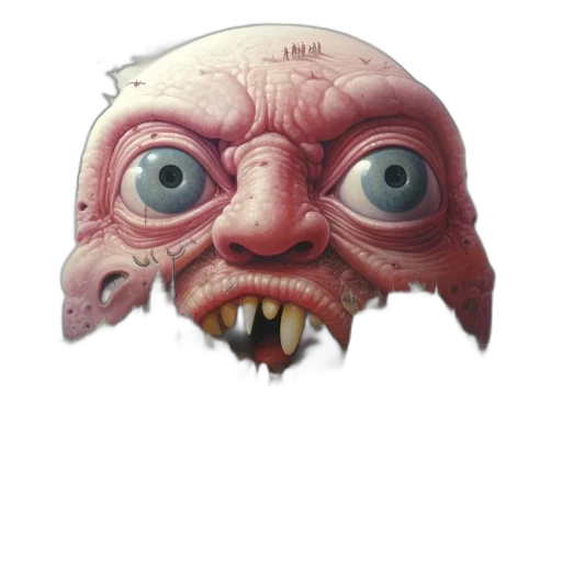 mask, face, creature, staff transparent PNG cut-out