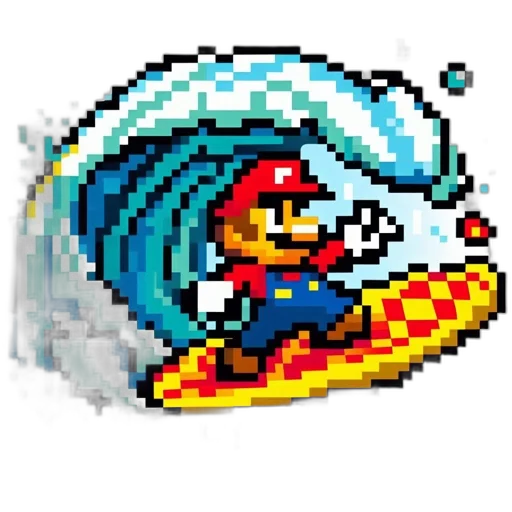 pixel art, concept art, vaporwave, comic book art transparent PNG cut-out