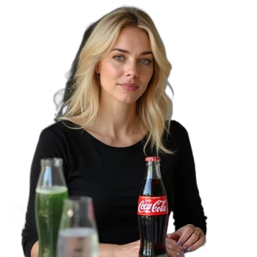 bottle, food, jacket, face transparent PNG cut-out