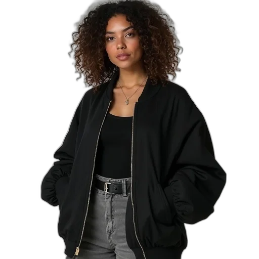 jacket, staff, dark, monochrome transparent PNG cut-out