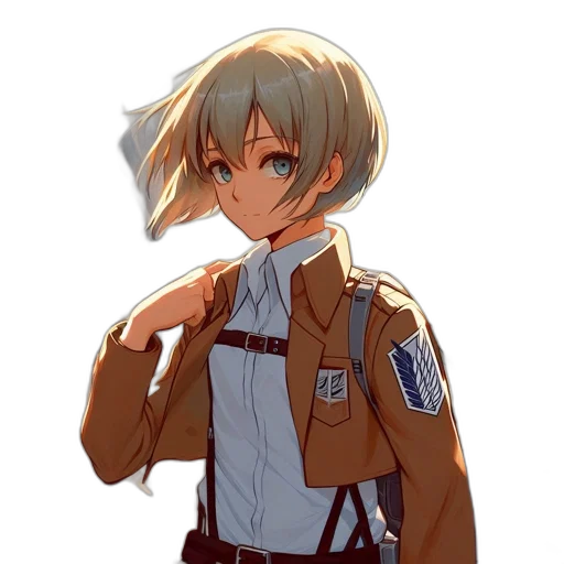 jacket, staff, weapon, robot transparent PNG cut-out