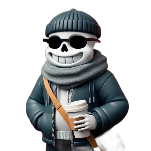 jacket, staff, hat, 3d render transparent PNG cut-out