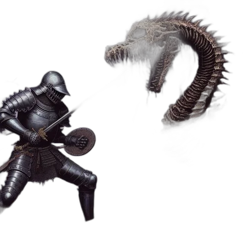 weapon, dragon, creature, sword transparent PNG cut-out