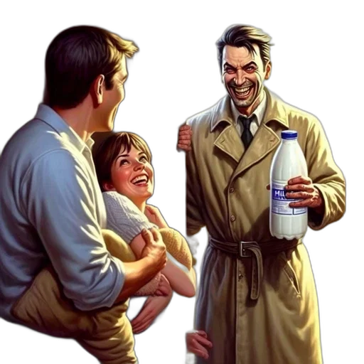 bottle, jacket, robot, concept art transparent PNG cut-out
