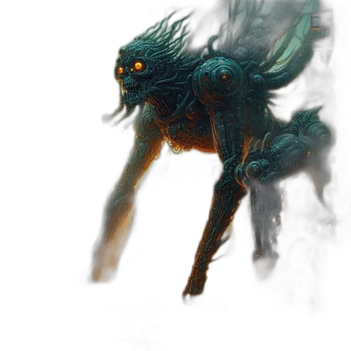 creature, dragon, mask, robot transparent PNG cut-out