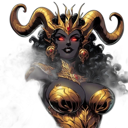 concept art, fantasy art, comic book art, golden transparent PNG cut-out