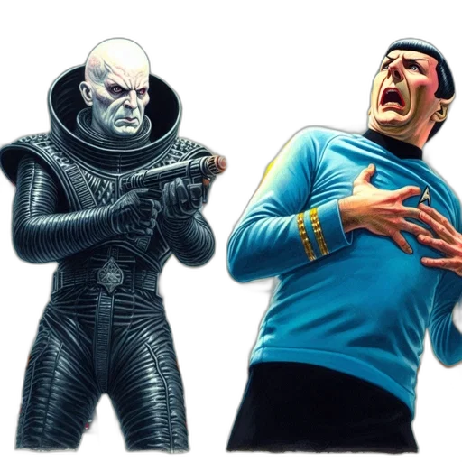 concept art, comic book art, outer space, inside transparent PNG cut-out