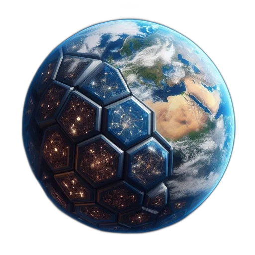 umbrella, 3d render, concept art, outer space transparent PNG cut-out