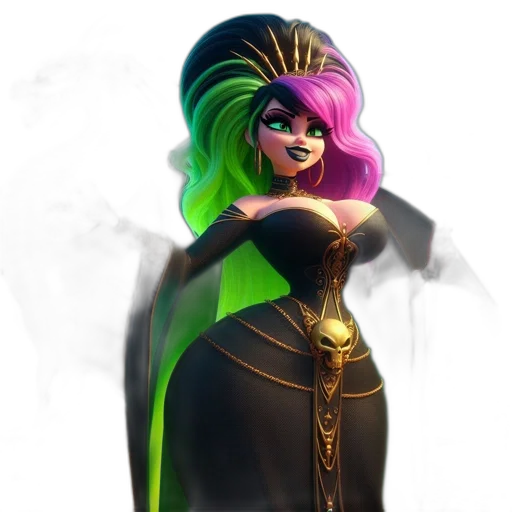 staff, crown, dress, mask transparent PNG cut-out