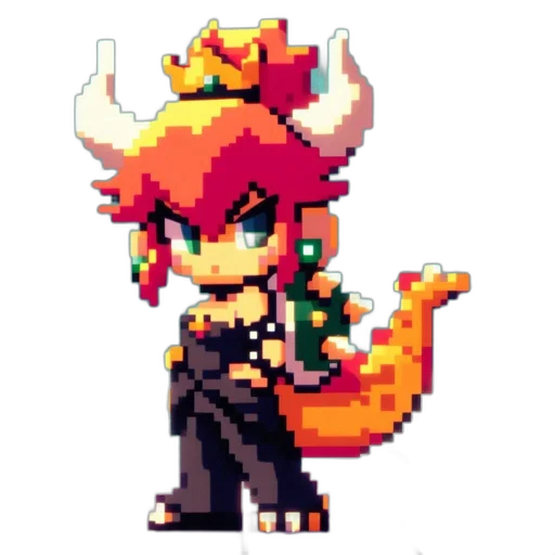 dragon, staff, hat, pixel art transparent PNG cut-out